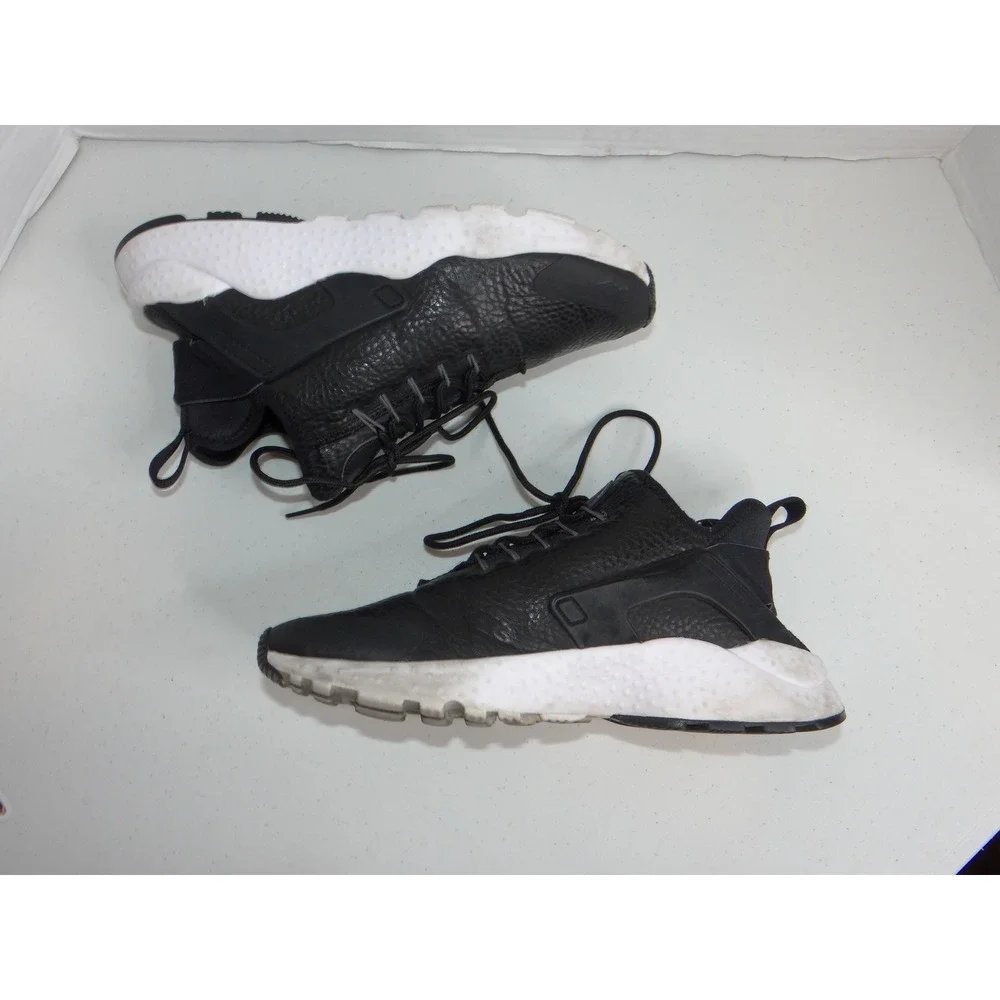 Nike Air Huarache Run Ultra Mens Black White Leather Running Shoes 819685-001